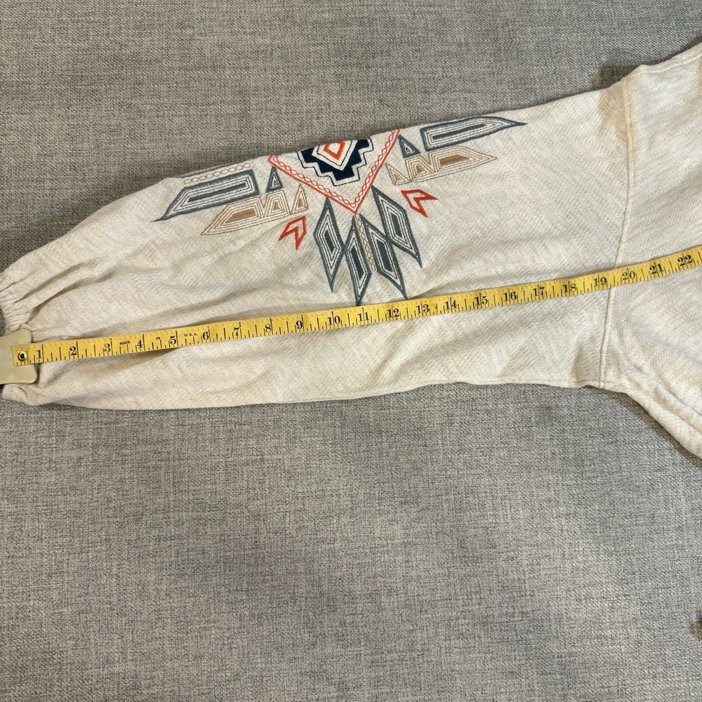 Wrangler Retro Embroidered Peasant Top Womens XL Boho Western Prairie Cream - Picture 6 of 13